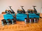 3 xShimano biomaster bigpit molen + lijn+6 reservespoelen, Watersport en Boten, Hengelsport | Karpervissen, Ophalen of Verzenden