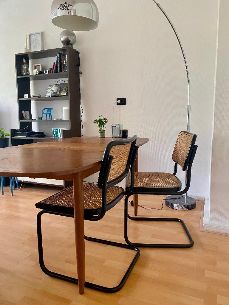 2x Cesca stoel - zwart buisframe – riet – Bauhaus stijl, Huis en Inrichting, Stoelen, Ophalen, Gebruikt, Twee, Hout