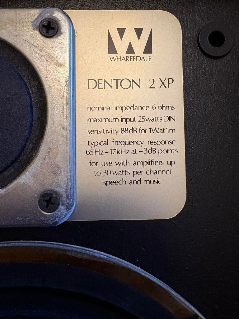 Wharfedale Denton 2XP Vintage Speakers - Klassiek Geluid, Audio, Tv en Foto, Luidsprekers, Gebruikt, Minder dan 60 watt, Front, Rear of Stereo speakers