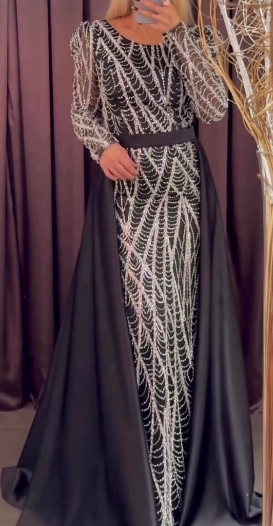 Avondjurk / galajurk / abiye, Ophalen of Verzenden, Zo goed als nieuw, Maat 38/40 (M), Galajurk