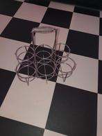 Flessenrek/drager 6 flessen vintage metaal, Ophalen, Zo goed als nieuw