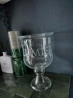 Grote glazen windlicht IZGS, Huis en Inrichting, Woonaccessoires | Kandelaars en Kaarsen, Ophalen, Zo goed als nieuw, Overige materialen