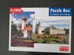 Legpuzzel 2 x 1000 stukjes Onderwerp Hersching en Chenonceau, Ophalen of Verzenden, 500 t/m 1500 stukjes, Zo goed als nieuw, Legpuzzel