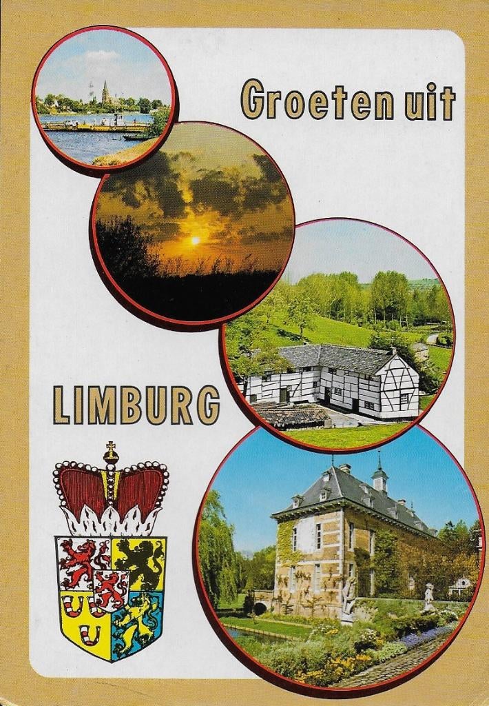Limburg Gelopen Ansichtkaart ( A591 ), Verzamelen, Ansichtkaarten | Nederland, Ophalen of Verzenden, 1980 tot heden, Gelopen, Limburg