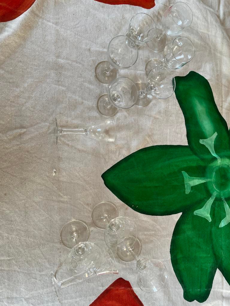 11 Antieke Geëtste Borrelglazen - Vintage Glaswerk, Antiek en Kunst, Ophalen of Verzenden