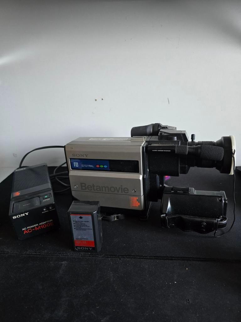 Sony Betamovie BMC-100P PAL complete vintage videocamera set, Ophalen of Verzenden, Hi 8