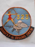 Klu 323 Squadron Diana's F-16 Ground Crew patch, Ophalen of Verzenden, Gebruikt, Patch, Badge of Embleem