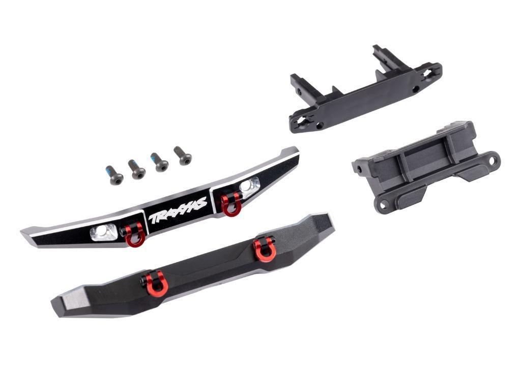 Bumper, voor (1), achter (1), 6061-T6 aluminium (zwart-geano, Elektro, Nieuw, Ophalen of Verzenden, Onderdeel