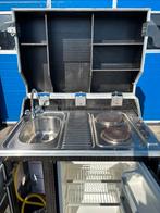 MobieleKeuken te koop in flightcase, Ophalen of Verzenden, Zwart, Enkelwandige keuken, Met kookeiland