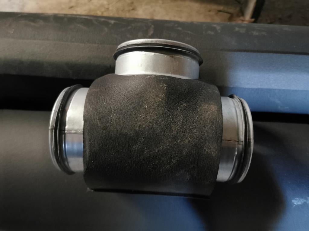 T stuk r-vent, 100mm nieuw. Geïsoleerd met 13mm isolatie., Doe-het-zelf en Verbouw, Ventilatie en Afzuiging, Ophalen of Verzenden