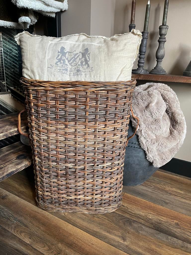 Decoratieve rieten paraplubak / plantenbak, Ophalen, Gebruikt, Mand, Riet