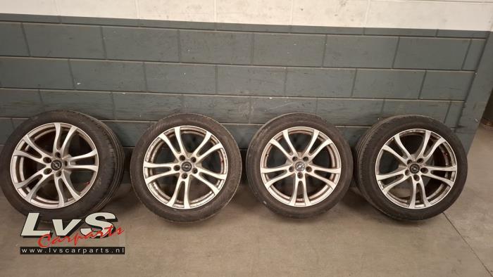 Velgen set + banden van een Opel Astra, Gebruikt, -, -, Ophalen of Verzenden