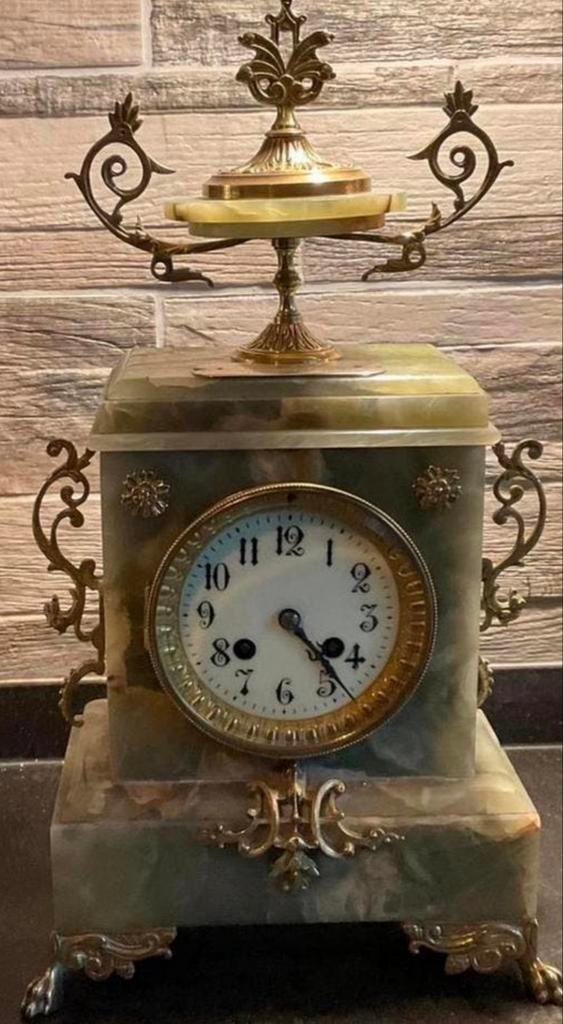 Japy Frères Onyx klok 19e eeuw, Ophalen of Verzenden