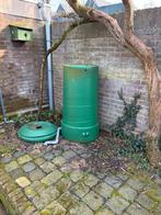 Gebruikte groene regenton met deksel, 150 liter of meer, Ophalen, Gebruikt, Kunststof