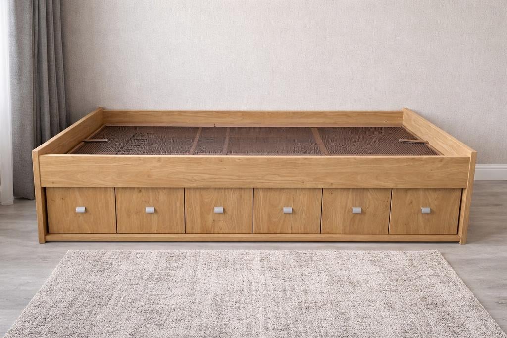 Eenpersoonsbed 90x200 cm en Auping spiraalbodem, Huis en Inrichting, Slaapkamer | Bedden, Ophalen, Gebruikt, 90 cm, Eenpersoons