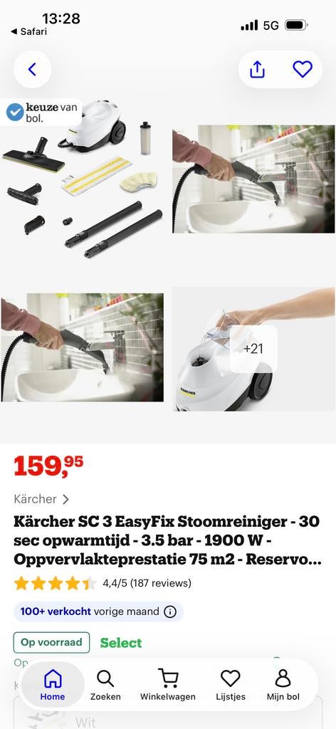 Karcher SC 3 EasyFix Stoomreiniger - Nieuw in doos, Ophalen of Verzenden, Nieuw, Overige typen
