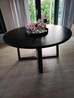 Moderne Ronde Eettafel Zwart - 140 cm Doorsnee, Huis en Inrichting, Tafels | Eettafels, Ophalen, Gebruikt, Rond, Vijf personen of meer