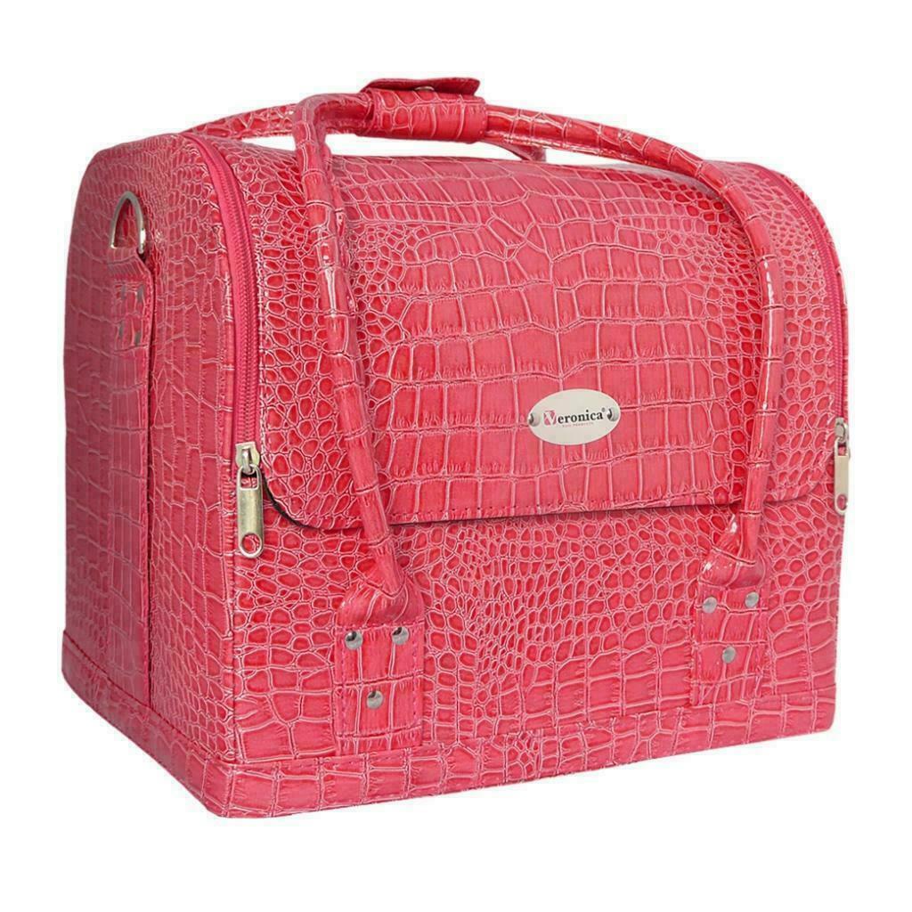 Nagel koffer, CROCO ROZE, Ophalen of Verzenden