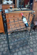 Zwart Smeedijzeren Wijnrek - Ruimte voor 18 Flessen, Huis en Inrichting, Woonaccessoires | Wijnrekken, Gebruikt, 15 tot 25 flessen