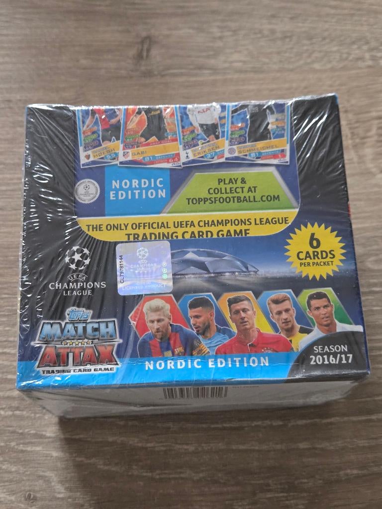 Topps Match Attax 2016/2017 Champions League gesealde doos, Ophalen of Verzenden, Nieuw, Buitenlandse clubs, Poster, Plaatje of Sticker