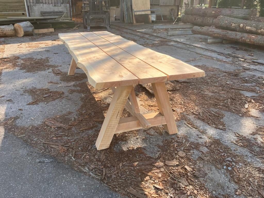 Douglas boomstam Tuintafel, Ophalen, Nieuw, Rechthoekig, Hout