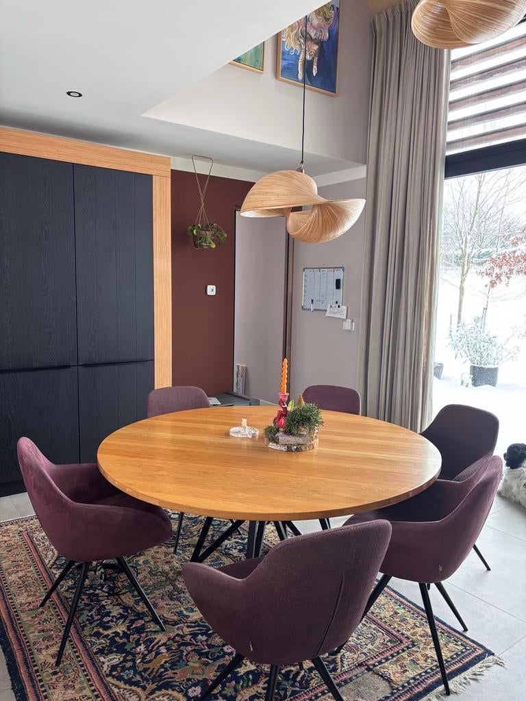 Ronde eettafel Studio Henk 160cm, Ophalen, Gebruikt, 150 tot 200 cm, Rond