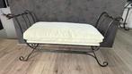 Bedbank smeedijzer, Ophalen, Eenpersoons, Zo goed als nieuw, Crème