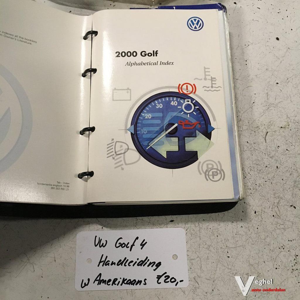 Vw Golf 4 Instructieboekje Amerikaans, Ophalen of Verzenden