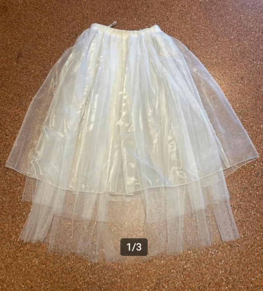 Witte Tule Rok / Petticoat, Maat 38/40 (M), Carnaval, Ophalen of Verzenden, Kleding