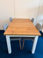 Mooie eettafel Jysk eikenlook blad, te verlengen, Huis en Inrichting, Tafels | Eettafels, Ophalen, 50 tot 100 cm, Zo goed als nieuw