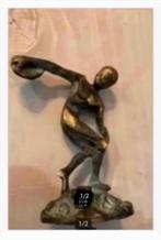 Koperen beeld, discus werper, 10 cm hoog, Ophalen of Verzenden, Koper
