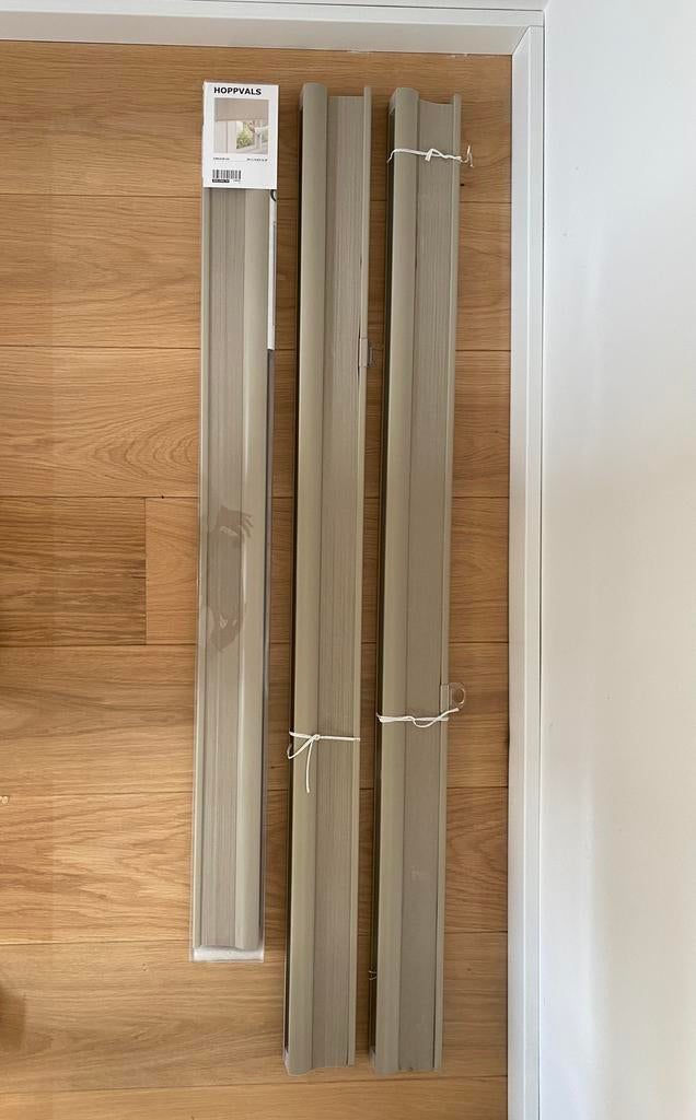 2 ikea hopvalls plissé gorsdijnen beige gebruikt, Ophalen, Zo goed als nieuw, Beige, 200 cm of meer