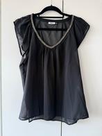 ONLY Zwarte Blouse met Kraalversiering Maat 42 doorschijnend, Kleding | Dames, Tops, Zwart, Maat 42/44 (L), Ophalen of Verzenden