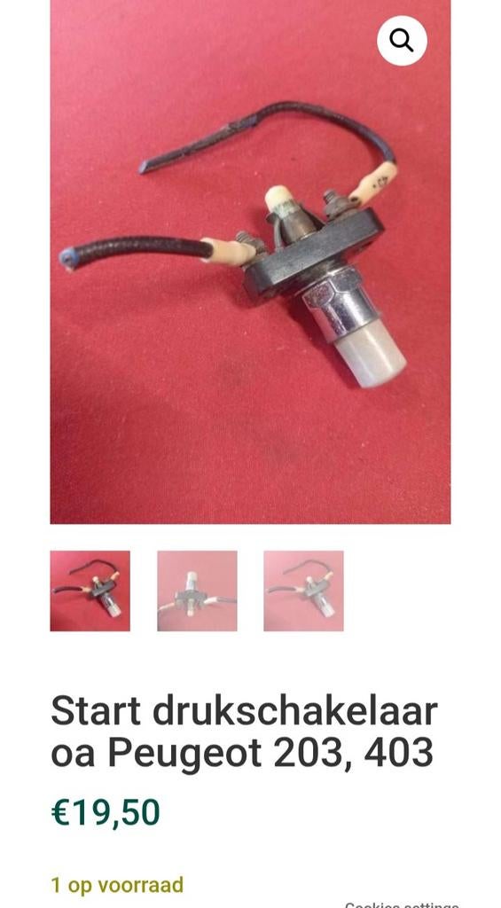 Diverse schakelaars Peugeot 203 403, Auto-onderdelen, Gebruikt, Ophalen of Verzenden, Nb, Nb