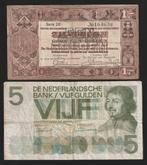 1 gld zilverbon + 5 gld 1966 (vondel 1) omloopexemplaren, Ophalen of Verzenden, Setje