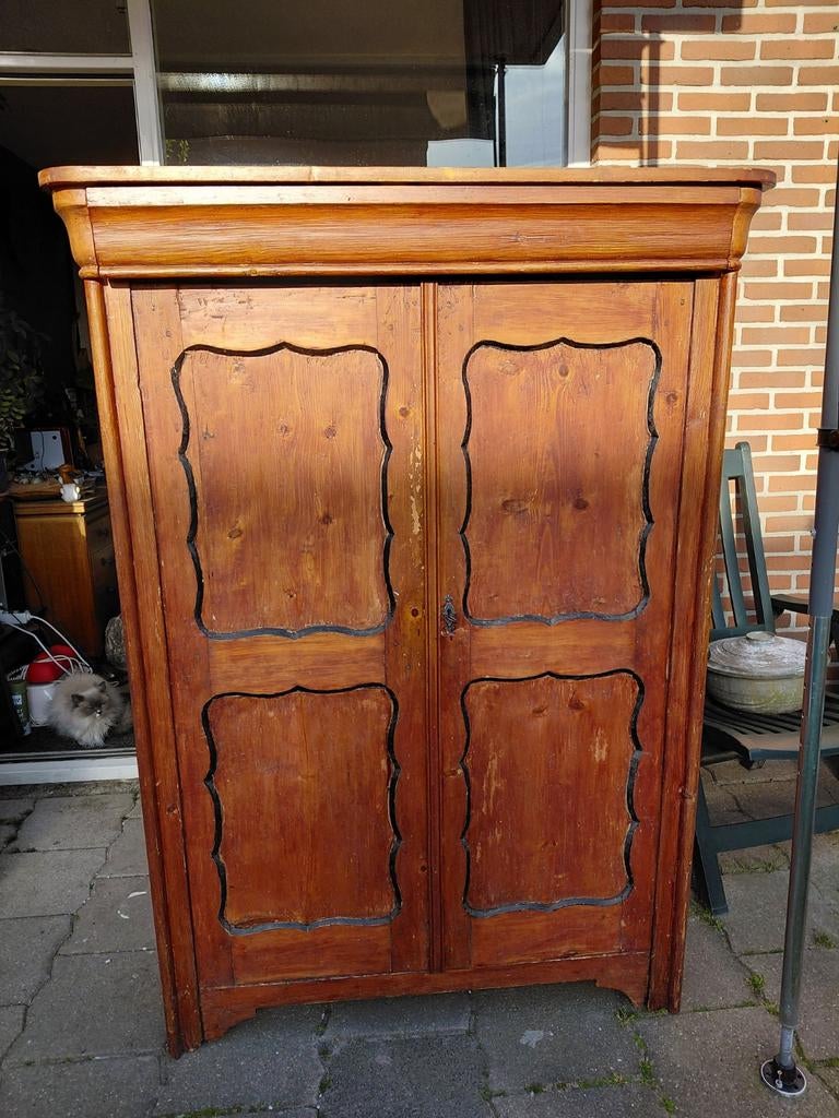 Antieke kast H 155cm x B 99cm x D 35cm, Antiek en Kunst, Antiek | Meubels | Kasten, Ophalen