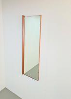 Vintage teak hout spiegel mid century ‘60 rechthoek design, Minder dan 50 cm, N, 100 tot 150 cm, Ophalen of Verzenden