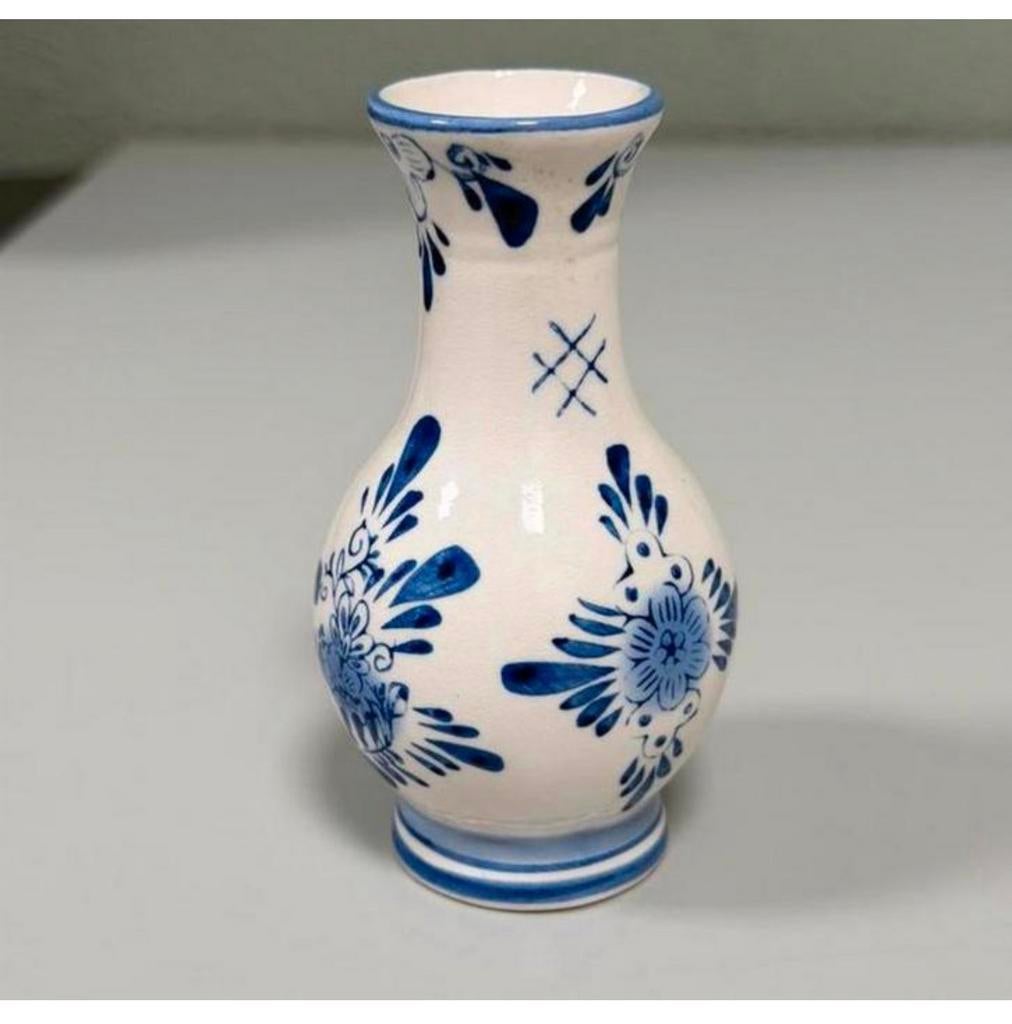 Delfts blauw aardewerk kleine vaas vaasje faience decoratie, Ophalen of Verzenden