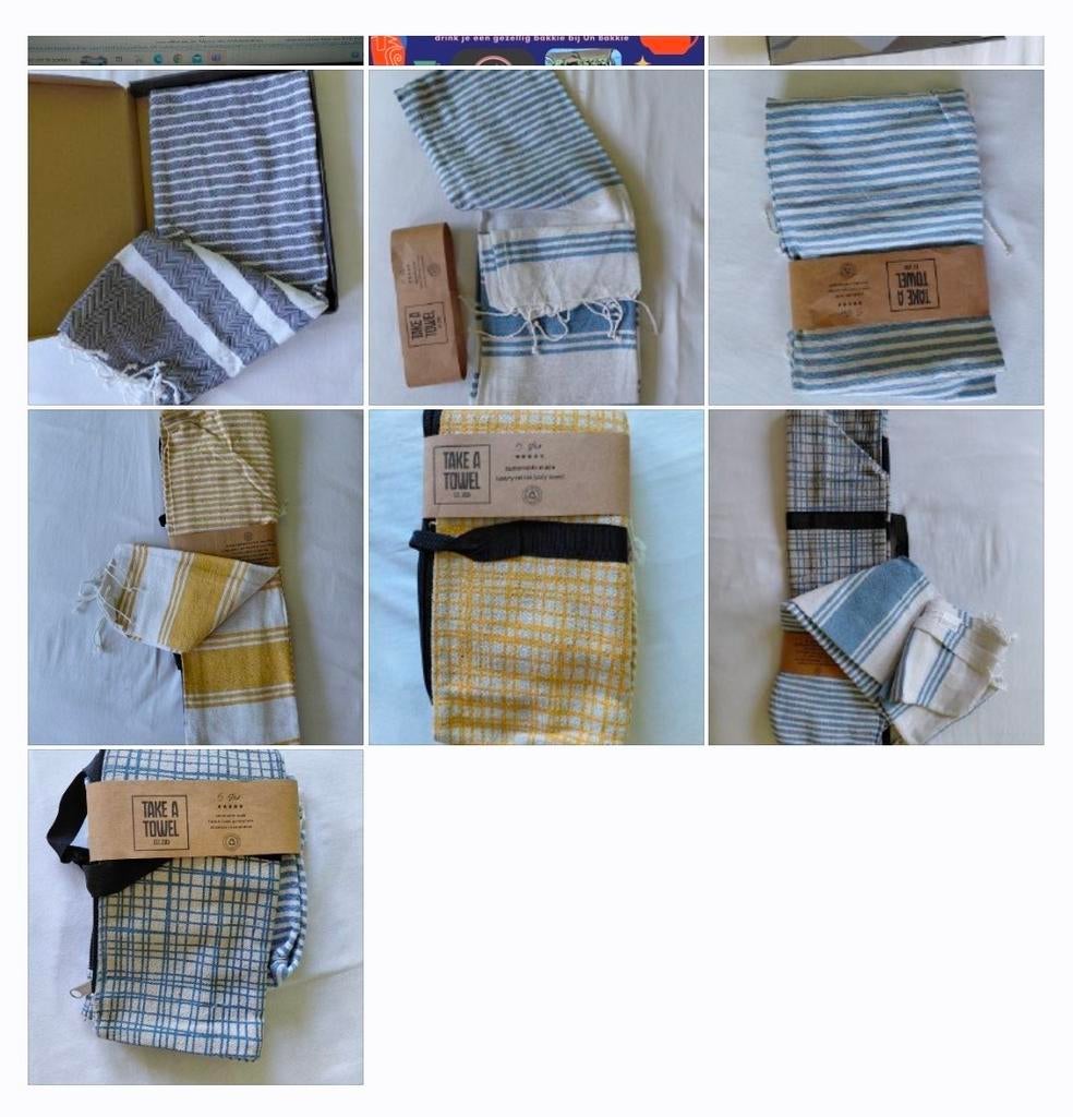 Verschillende hamamdoeken TAKE A TOWEL, Ophalen of Verzenden, Wit
