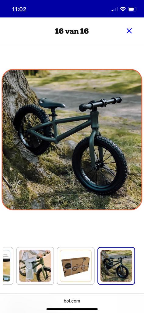 Jobber - Fatbike Loopfiets 3 jaar - Groen - Fatbikes - Kids