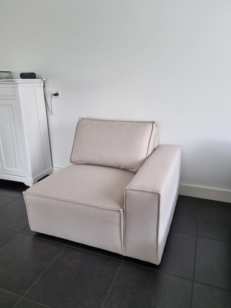 NIEUW!! Modulaire bank James eindstuk hoek rechts. Beige., Huis en Inrichting, Banken | Bankstellen, Nieuw, Rechte bank, Eenpersoons