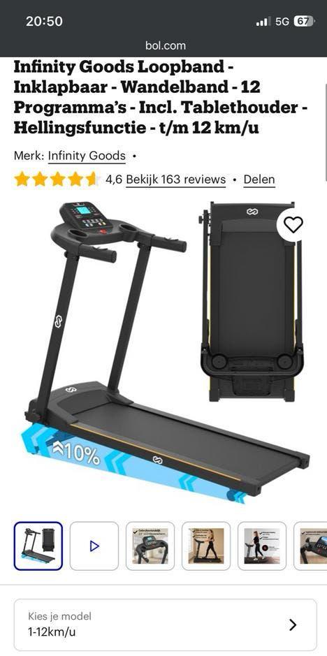 Loopband Infinity Goods bijna nieuw !, Ophalen, Zo goed als nieuw, Metaal, Loopband