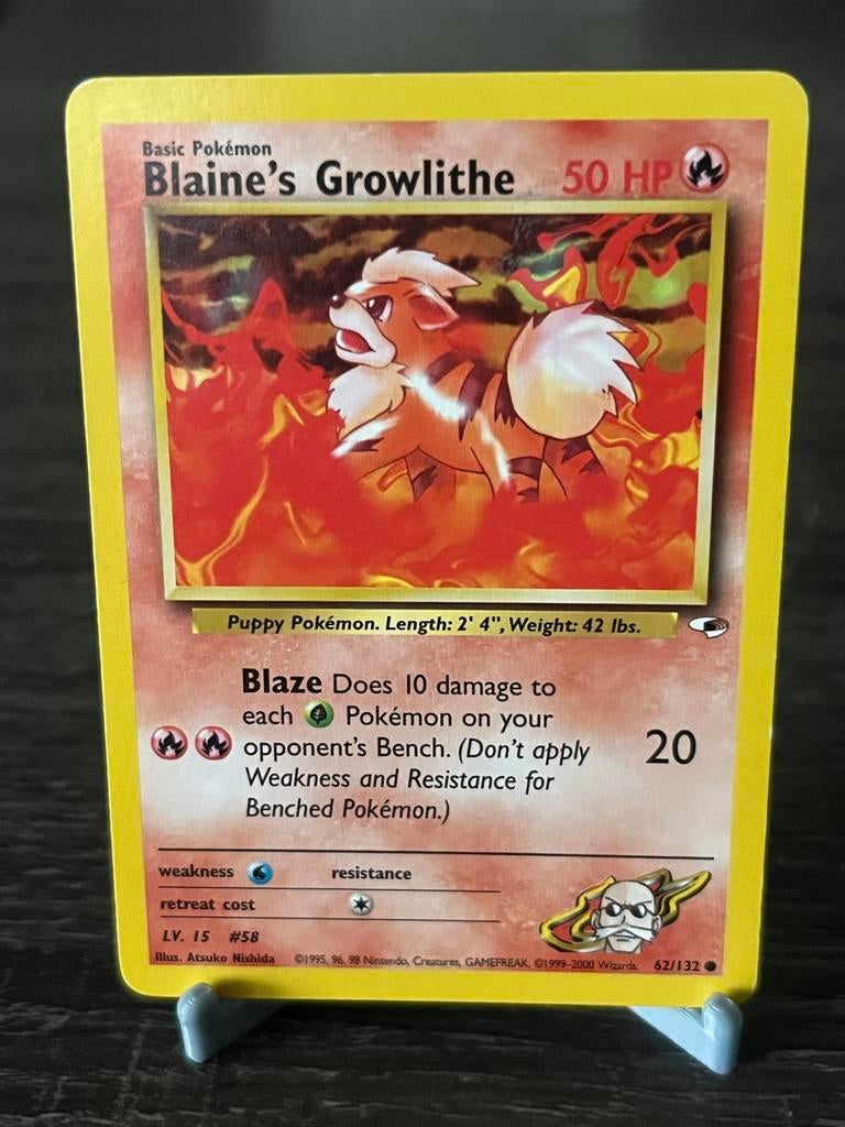 Blaine's Growlithe (62/132) - Gym Challenge - Good, Hobby en Vrije tijd, Verzamelkaartspellen | Pokémon, Ophalen of Verzenden