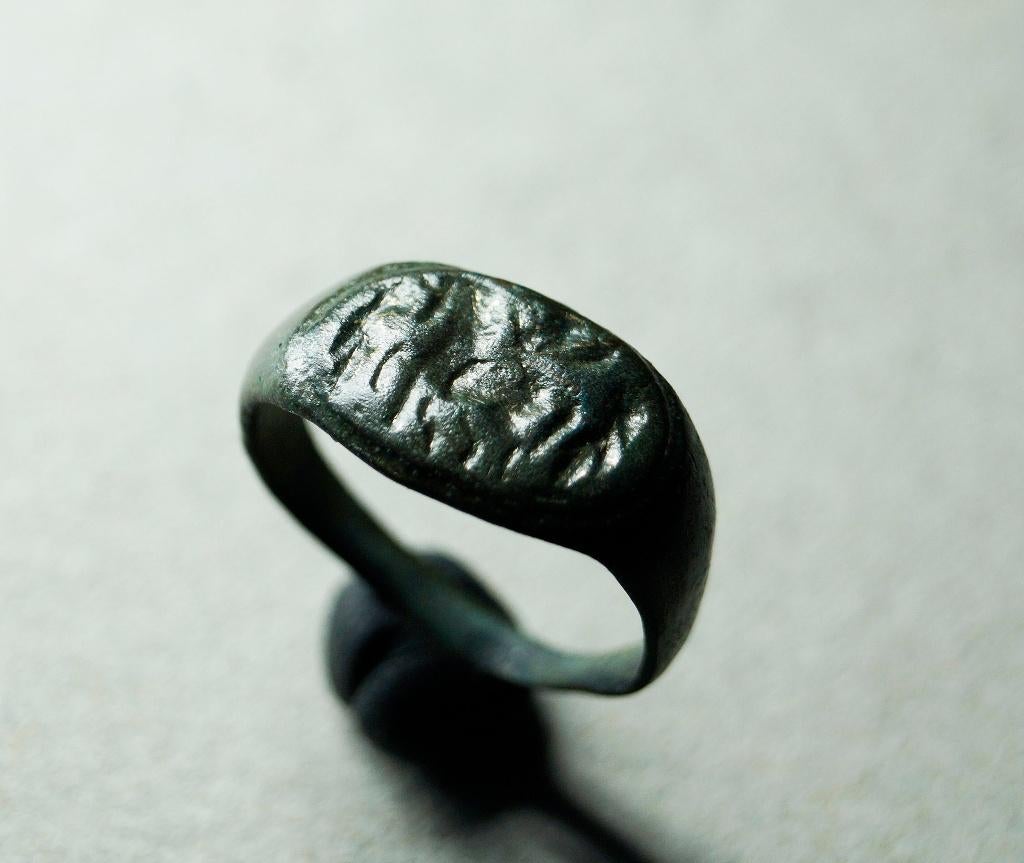 Ring - Romeinse Ring (Equites) - Bodemvondst - D, Ophalen of Verzenden, Zilver, Ring