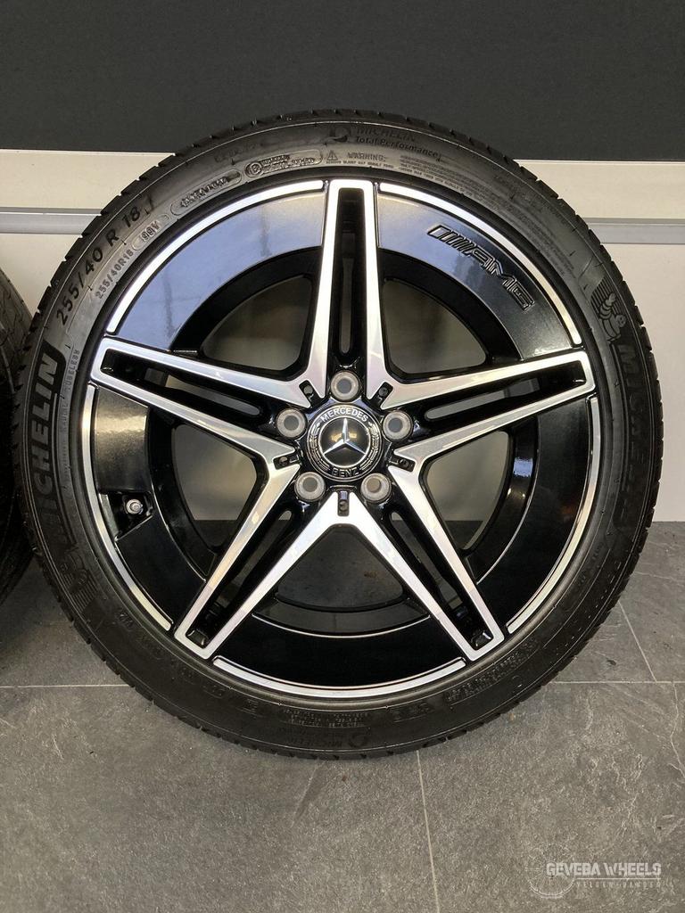18” originele Mercedes C klasse W206 AMG velgen banden 5x112, 18 inch, Gebruikt, -, -