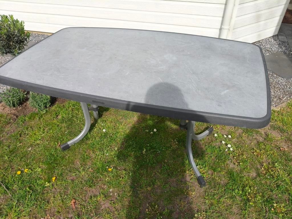 Tuintafel Sieger mecalit zeer degelijk!!, Ophalen, Rechthoekig