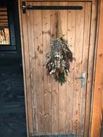 Houten poortdeur met kozijn en slot, Ophalen, Gebruikt, 80 tot 100 cm, Buitendeur