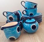 6 kop en schotels Melk- en suiker set Millwood potteries, Ophalen, Gebruikt, Overige stijlen, Kop(pen) en/of Schotel(s)