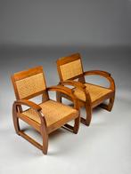 Art deco stoelen 1930-1940, Huis en Inrichting, Stoelen, Ophalen, Zo goed als nieuw, Bruin