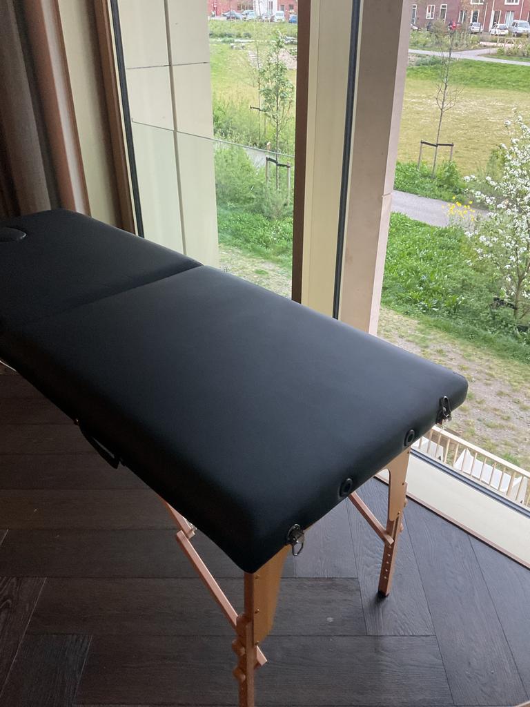 Massage tafel. Compleet, zwart met tas., Ophalen, Gebruikt, Massagetafel